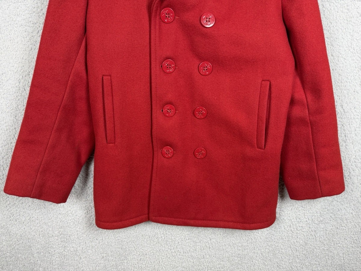 Vintage Schott NYC U.S. 740N Men's Size 36 Red Double Breasted