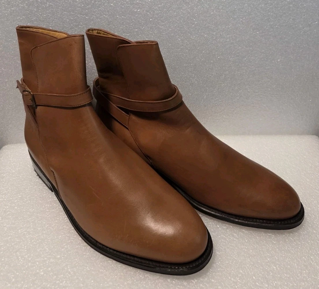 Mario Fagni Men’s 8.5M Brown Suede Jodhpur Boots – Made in Italy, Leather Jodhpurs In Men main image 3