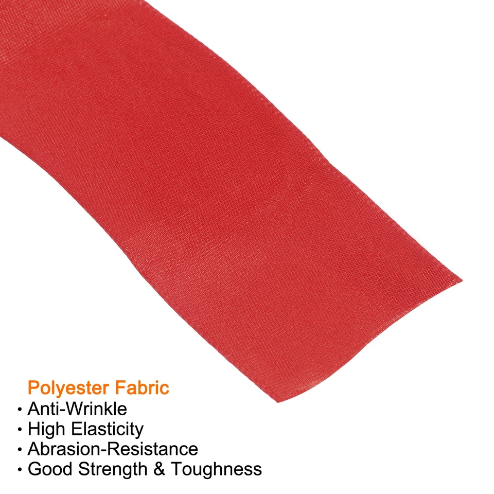 4pcs 5cmx5m Finish Line Satin Ribbon Poly Tape Athletic Sprint Run Race Belt Red - Image 4 of 4