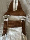 Sherpa lined quilted dog coat with hood - Carmel/Tan - Large — photo 3
