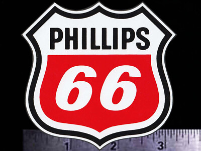 PHILLIPS 66 - Original Vintage 1970 s 80's Racing Decal/Sticker - Gas Station