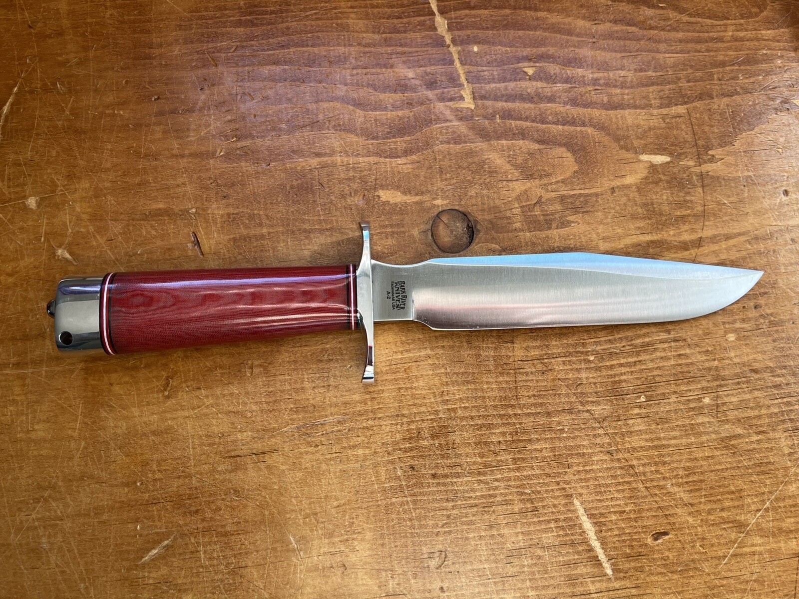 Blackjack/Bark River Classic Model 17 Knife, Red Linen Micarta, NIB eBay