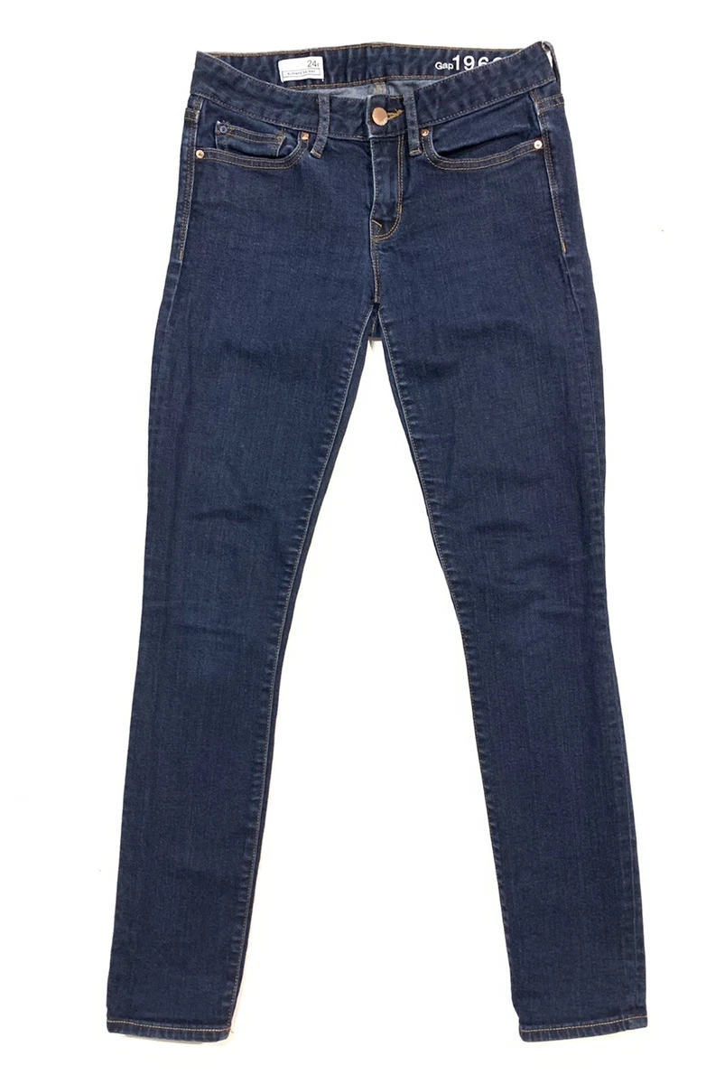 Gap 1969 Size 24 R Dark Wash Denim Always Skinny Jeans Stretch Low