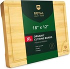 Royal Craft Wood Extra Large Cutting Boards for Kitchen Meal Prep & Serving-Bamb