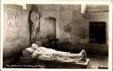 Vintage  Photo RPPC Postcard Kitchener Memorial St Paul's Cathedral London UK