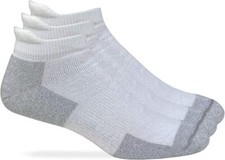 Carolina Ultimate Men's Ultra-Dri Tab Socks 3 Pair, White, Men's 9-13 Shoe