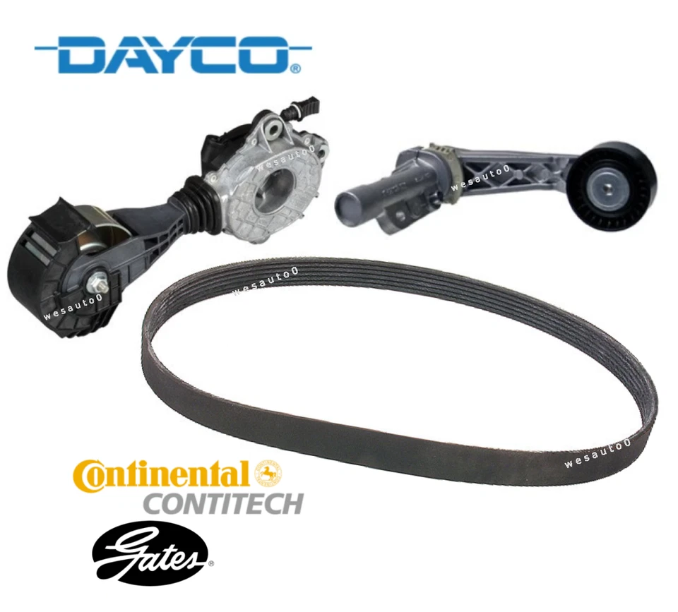 Tensor de correa OEM correa de fricción tensor correa de transmisión 3 piezas para Mini Cooper 1,6 L Foto 2 de 2