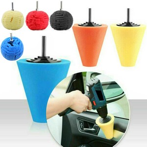 4Pcs Foam Wool Buffing Polishing Cone Sponge Buffer Pad For Car Wheel Hub Corner