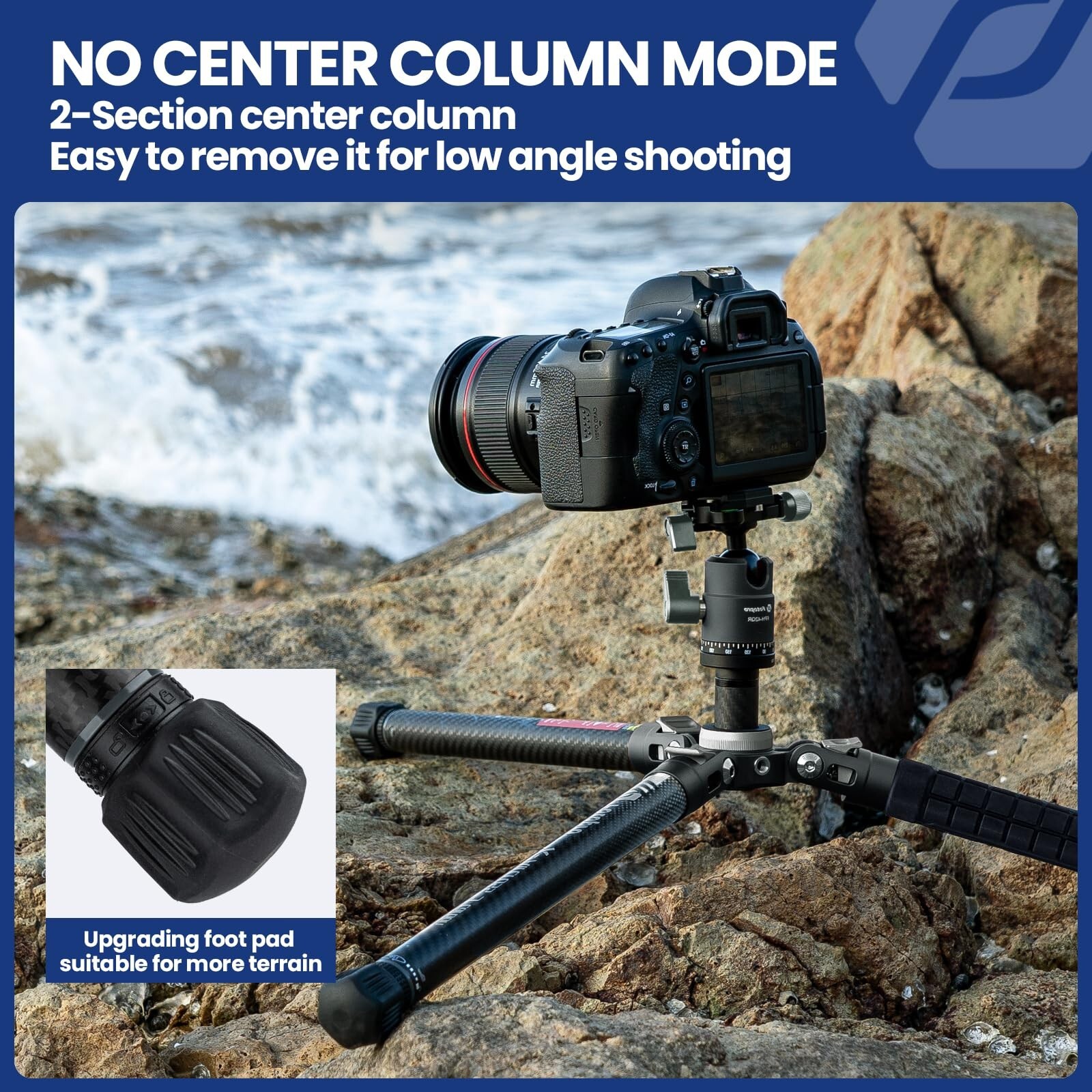 Fotopro 62Inch X-Aircross3 Lightweight Travel Camera Tripod 360 Ball Head. Grey