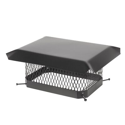 Galvanized Steel Chimney Cover - HY-C Black Chimney Cap, Single Bolt-On Chimn...