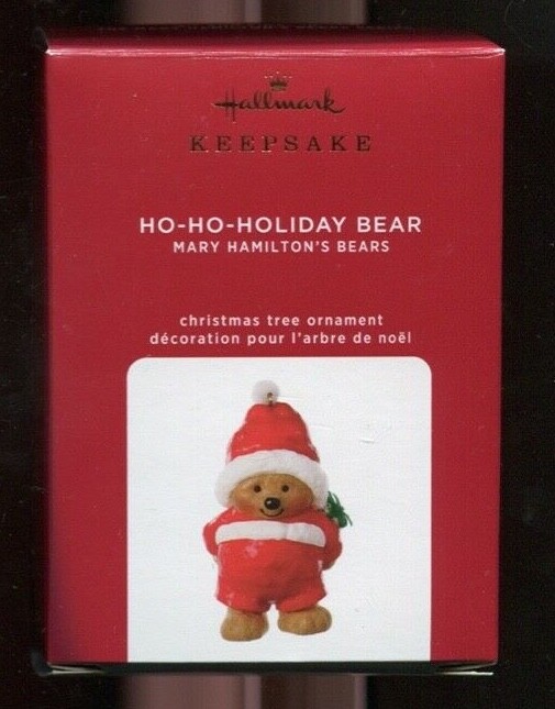 2019 Hallmark Ornament - HO-HO HOLIDAY BEAR - Mary Hamilton's Bears - New In Box