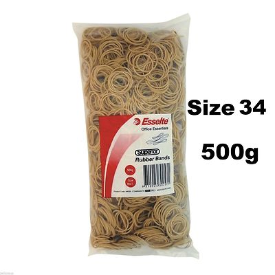 Esselte Superior Rubber Bands Size No 34 - 500g Pack Bags - Approx 600 Bulk