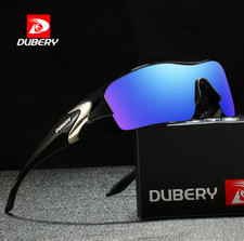 DUBERY Men Polarized Siamese Lens Sunglasses Sports Driving Riding Goggles New