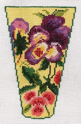 ELEMENTS ''PANSY SCISSOR AND NEEDLE CASE'' INCLUDES STITCH GUIDE