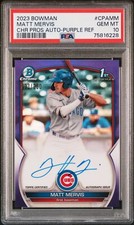 2023 Bowman Chrome Purple 1st Auto Matt Mervis /250 PSA 10 Marlins