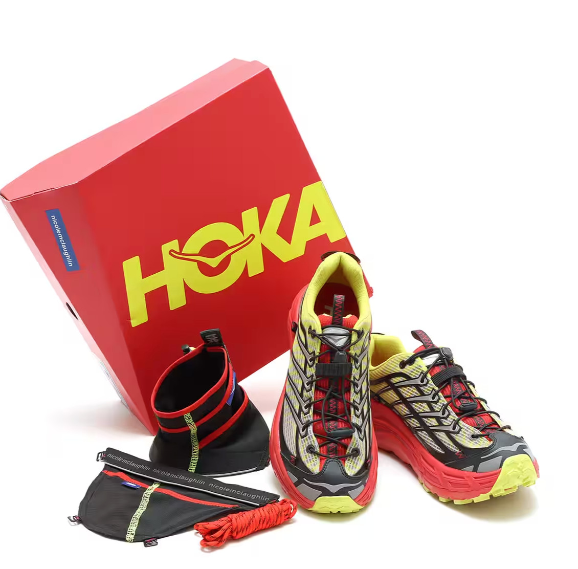 HOKA x CASI NUEVO MAFATE SPEED THREE2 ALTO RIESGO Nicole McLaughlin M5/W6-M9.5/W10.5 Nuevo