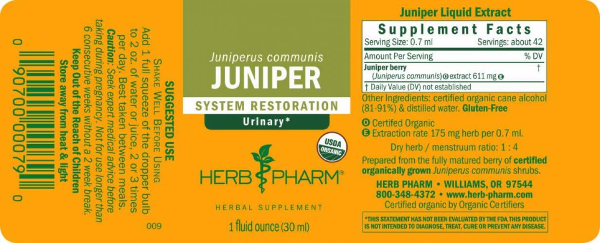 Herb Pharm Juniper Liquid Extract for Urinary System Support 1 Ounce