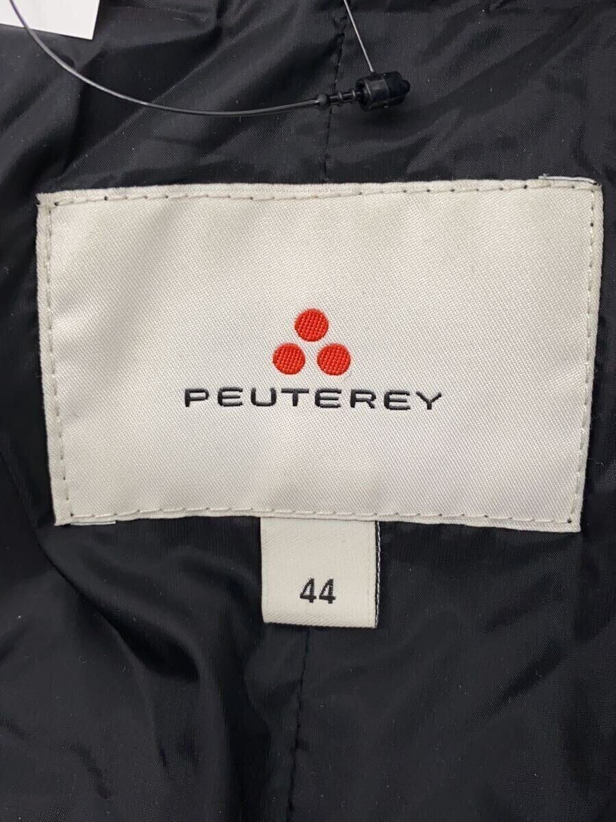 Navy Solid PEUTEREY Wool Hooded Down Jacket Coat … - image 3