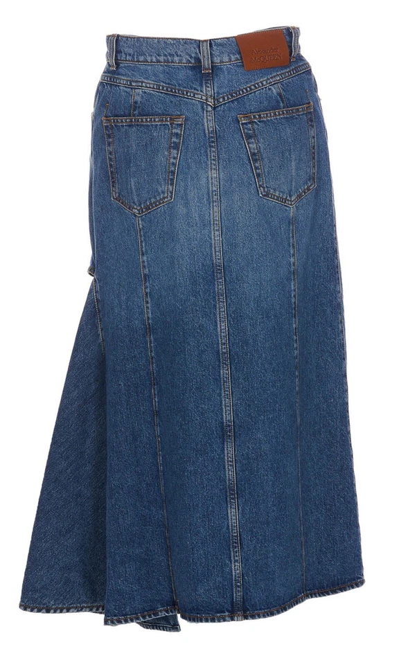 Falda midi asimétrica cintura alta Alexander McQueen. Pequeño Foto 3 de 4