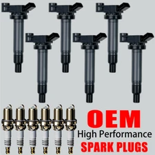 6X OEM Ignition Coils & 6X Iridium Spark Plugs For Toyota Sienna Solara V6 UF267