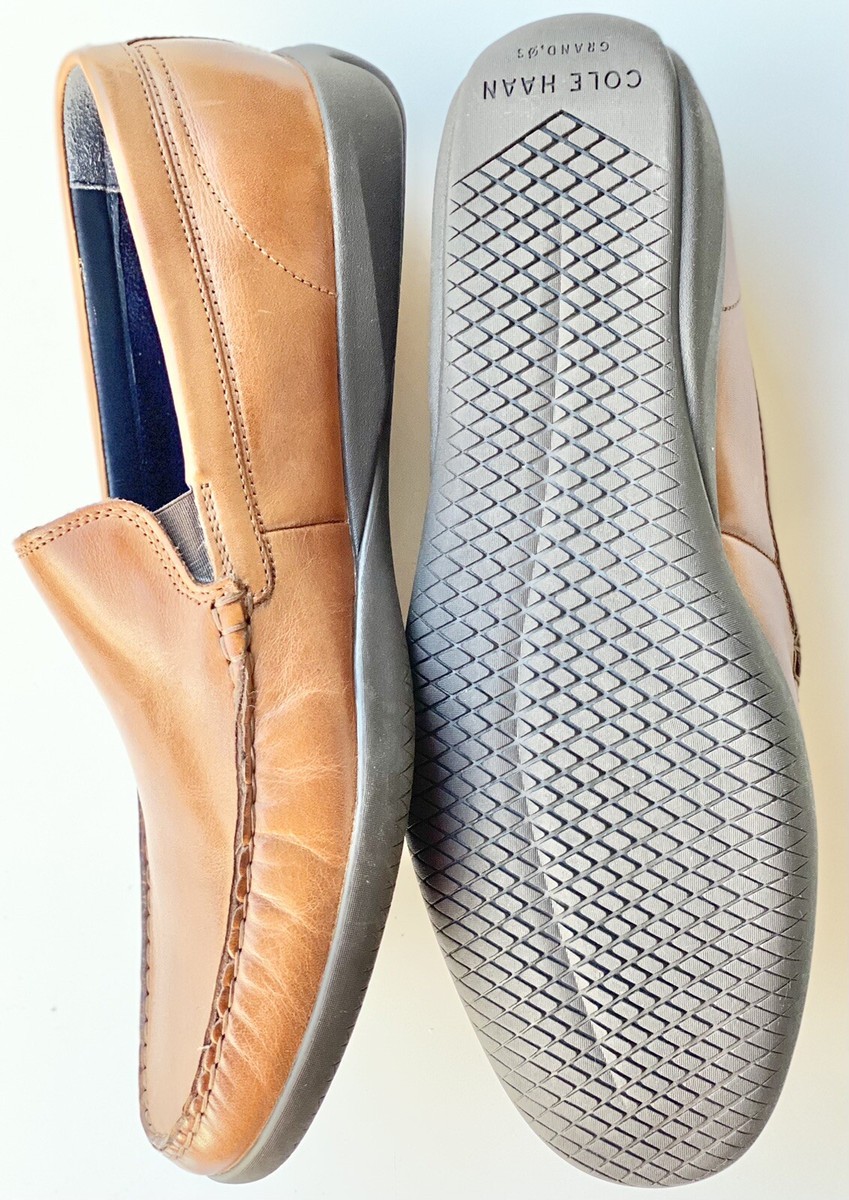Cole Haan Cedric Two Gore British Tan Brown Leather Loafers  display picture 1