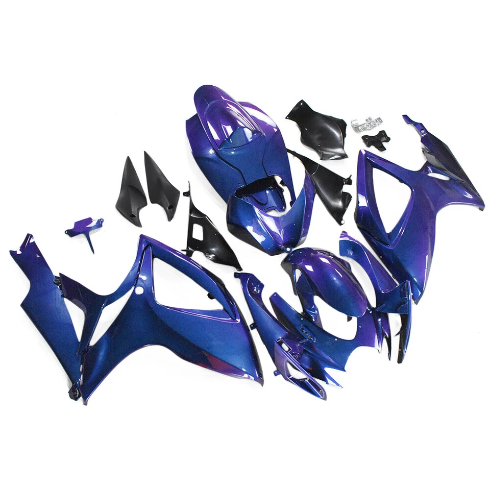 Chameleon Blue Purple Fairing Kit For Suzuki GSXR600 GSXR750 2006 2007 Bodywork - Image 2 of 4