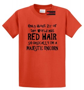 red hair t shirts