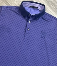 Greyson Men’s Golf Performance Polo Medium Purple All Over Dragonfly Print