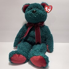 TY Beanie Buddy 2001 HOLIDAY TEDDY Vintage Ty Stuffed Animal Toy Nostalgic Plush