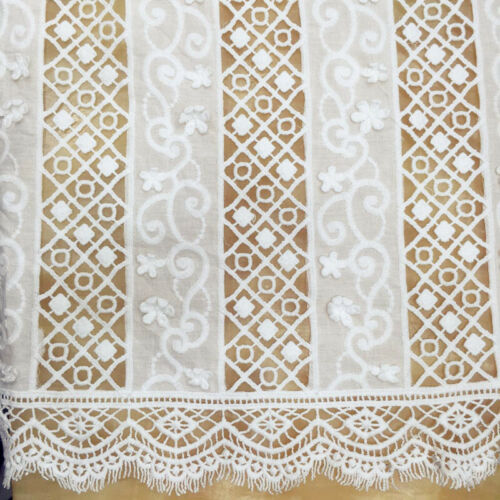 lace home textile curtain accessories cotton embroidery width 125 cm - Picture 1 of 3