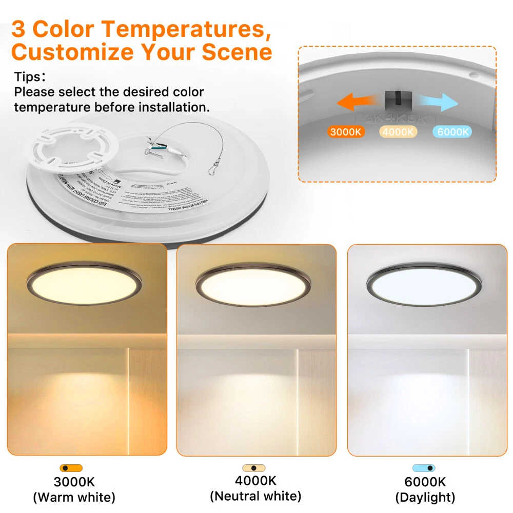 24W round LED ceiling light panel UK