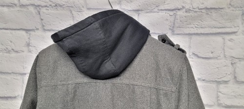 BOYS AIRWALK 18 GRAY BLACK FULL ZIP HOODIE FLAP POCKET LAYERED LOOK WINTER COAT - Picture 11 of 18