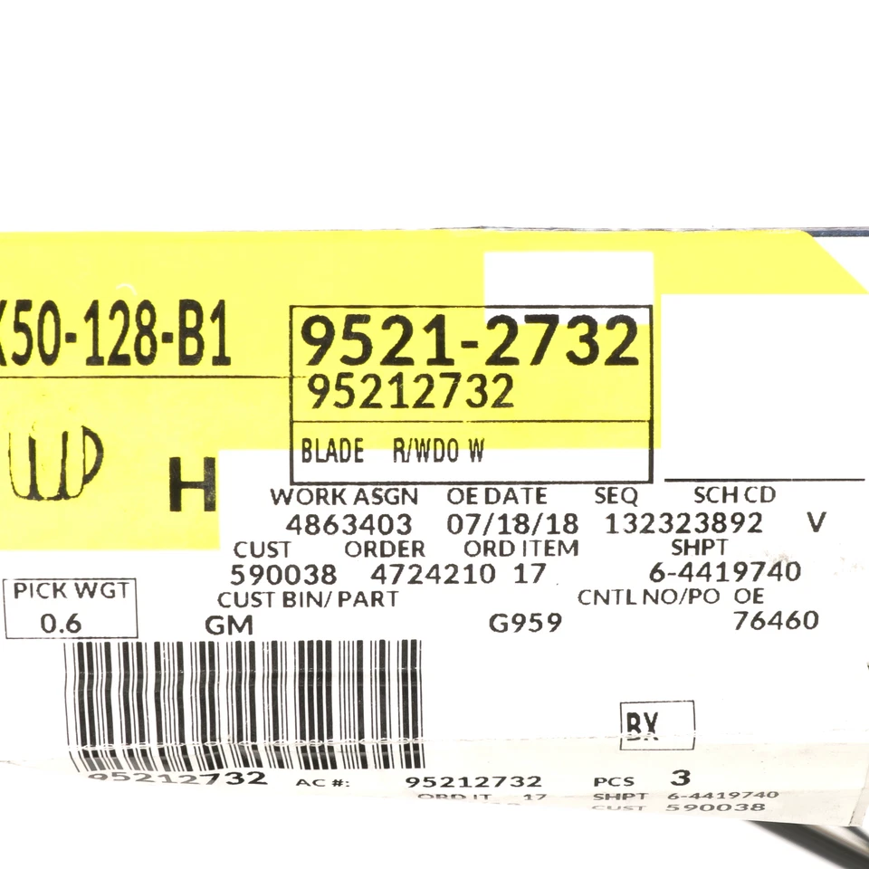 OEM NUEVO 04-11 GM Chevrolet Aveo Pontiac G3 Hoja Asm Limpiaparabrisas Ventana Trasera 95212732 Foto 2 de 2