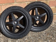 2x Pair Bugaboo Cameleon 3 Foam Rear Wheels: 2x Replacement Back Tyres  Axles