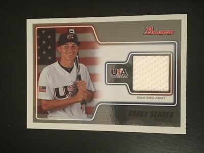 COREY SEAGER 2010 BOWMAN TRIKOT /949 BASEBALL KARTE #USAR18 - LOS ANGELES DODGERS
