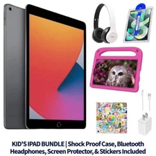 Apple iPad 8 (8th Gen) 32GB Space Gray WiFi 10.2" - WARRANTY - KID'S BUNDLE