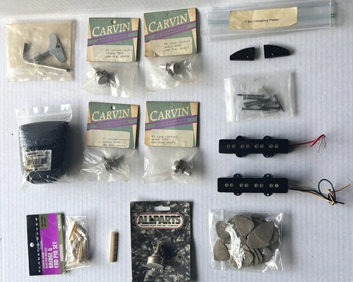 VTG Lot Guitar Parts, New old stock, unopened, knobs, pickup,restore parts, READ