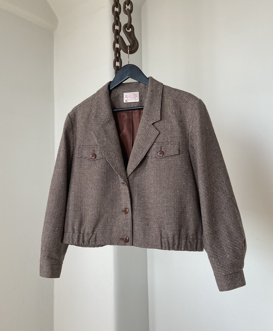 Pendleton 100% Wool Petite Button Cropped Blazer … - image 1
