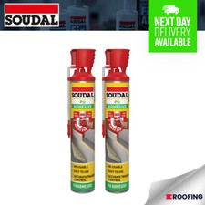 2 x Soudal Genius Gun Building Adhesive For Interior and Exterior Use - 750ml