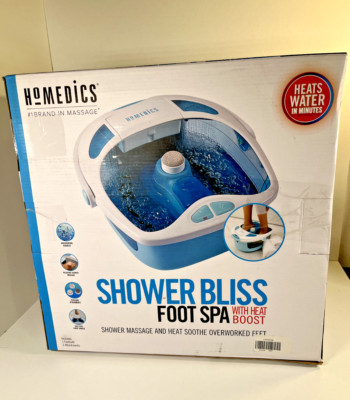HoMedics Shower Bliss Footspa with Heat Boost Power-NEW