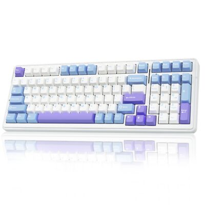 Wireless Mechanical Keyboard Tri-Mode Hot Swappable Gasket Structure RGB Backlit