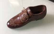 1 Vintage Art Deco miniature 5" METAL salesman sample shoes Antique Decor