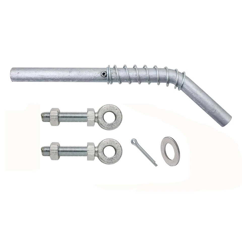 ORIGINAL FORGERY LTD Field Farm Metal Gate Spring Slide Bolt 300mm & 2 x 100mm Gate eyes Galvanised