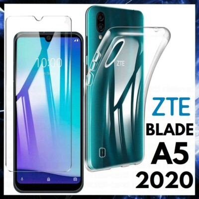 Cover Transparent + Schutzfilm Glas Gehärtetes Für ZTE Blade A5 2020 TPU Hülle