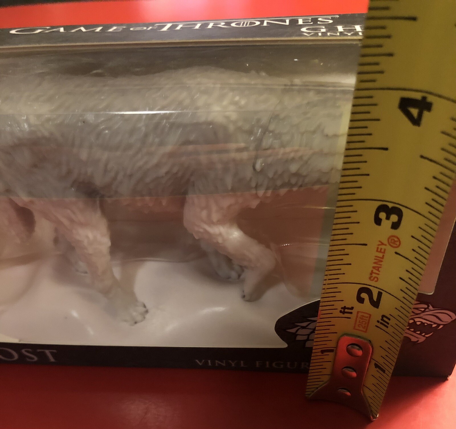 Game Of Thrones Direwolf GHOST Vinyl Figurine HBO Action Figure Snow Wolf