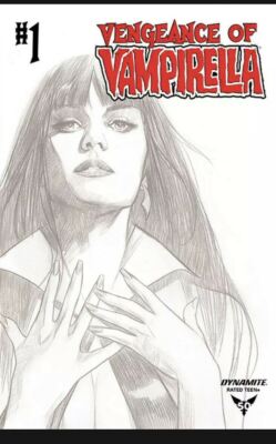 Vengeance Of Vampirella #1 - Ben Oliver B&W Variant - Dynamite