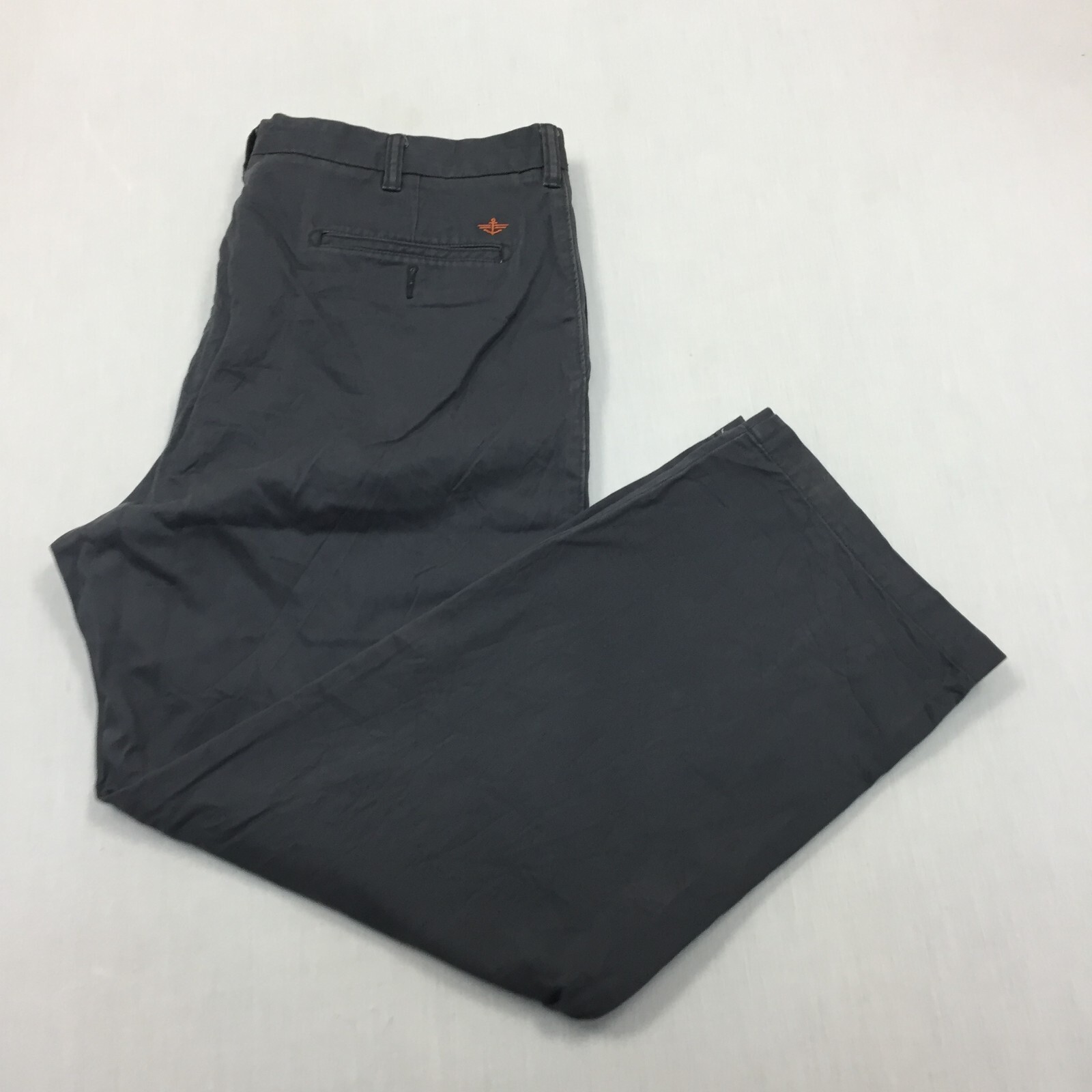 Dockers D3 Chino Trousers Cotton Pants Straight Fit Mens Size 40W 30L Grey