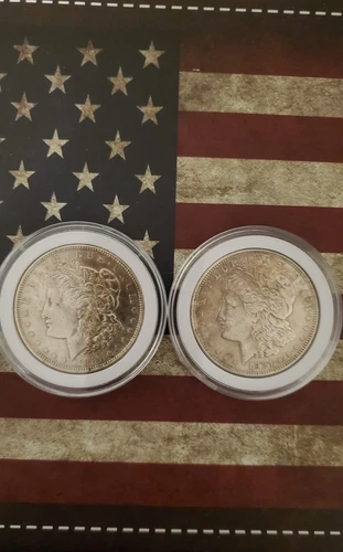 1921 $1 Morgan Silver Dollar XF Set of 2