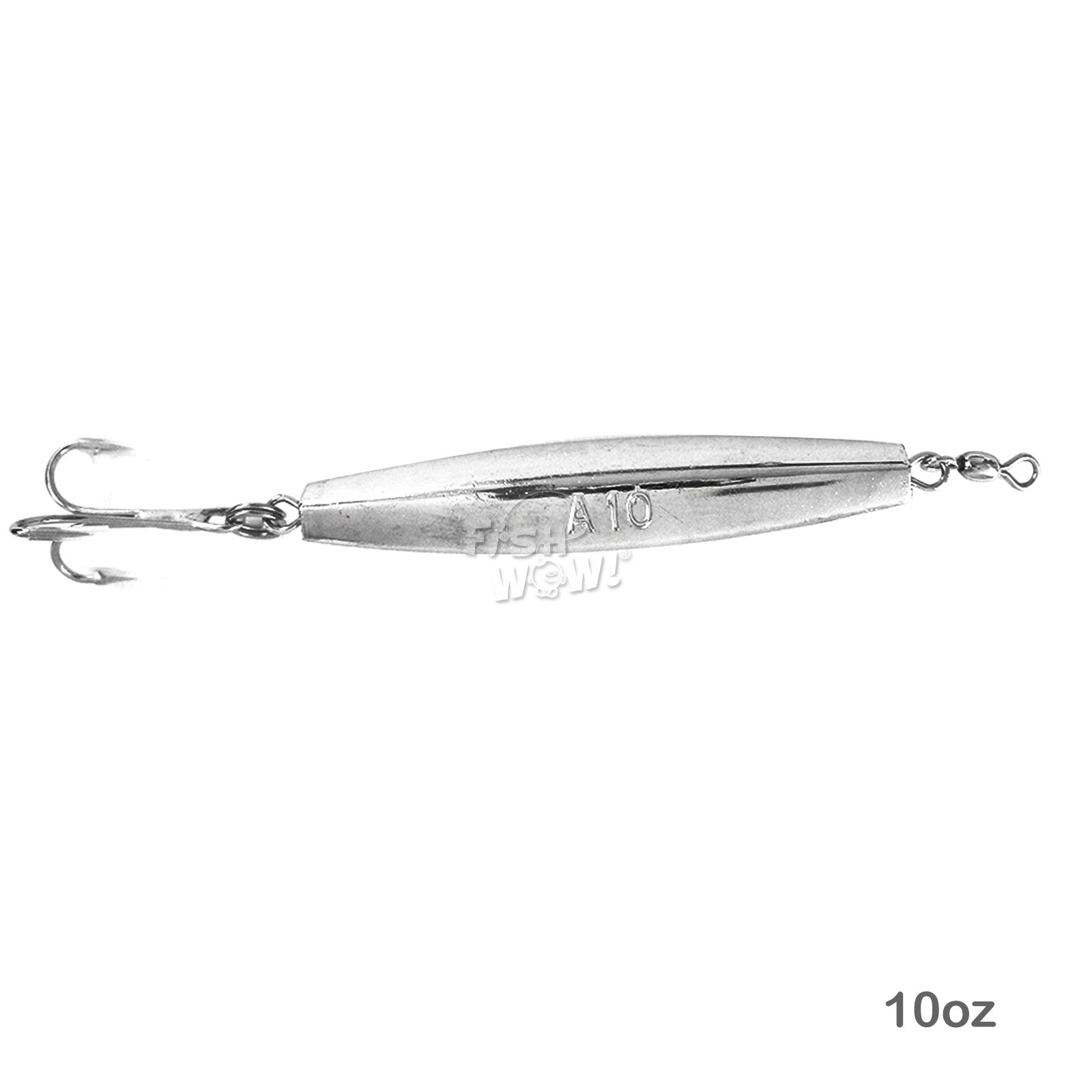 20pcs 10oz Diamond Jig Chrome w/ Treble Hook 280g Silver Fish WOW! unpainted jig - Image 7