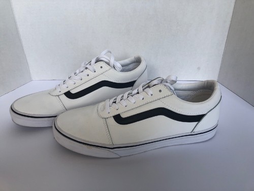 black leather lace up vans